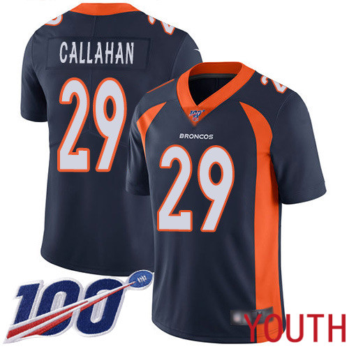 Youth Denver Broncos #29 Bryce Callahan Navy Blue Alternate Vapor Untouchable Limited Player 100th Season Football NFL Jersey